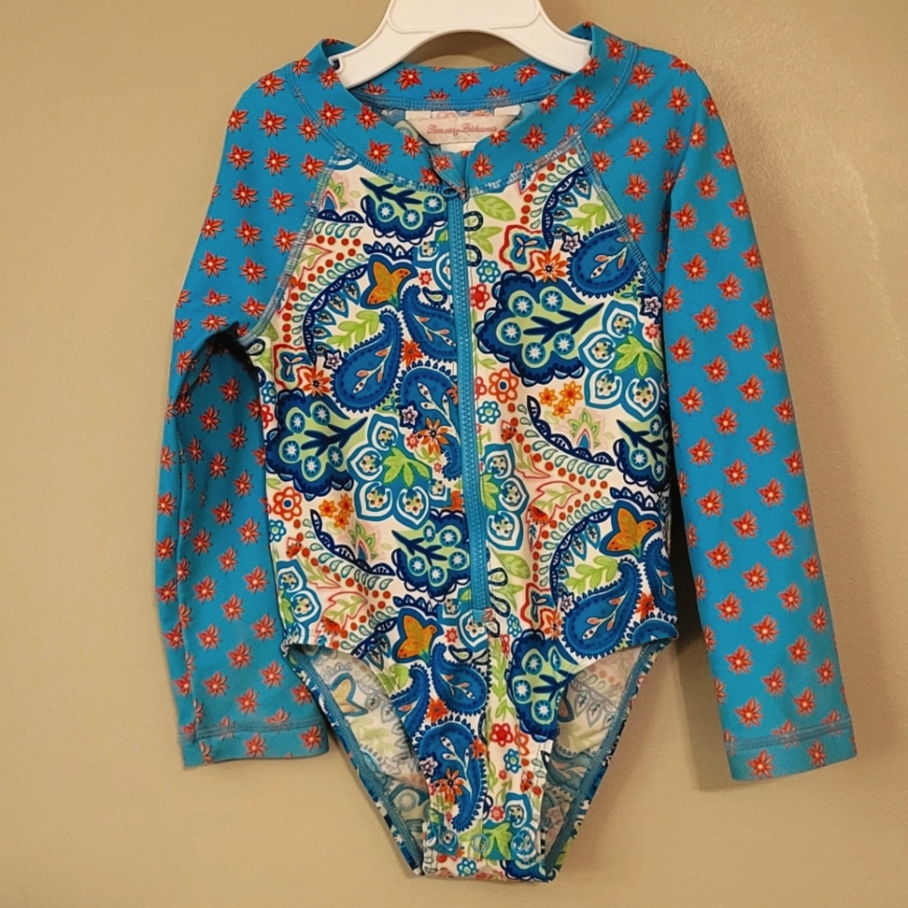 Tommy Bahama vibrant rashguard swimsuit